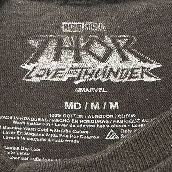 Marvel Studios Thor Love And Thunder Black T-Shirt | Men Size Medium - Picture 3 of 7